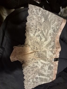 Lace Boyshort Panty in Pale Pink
